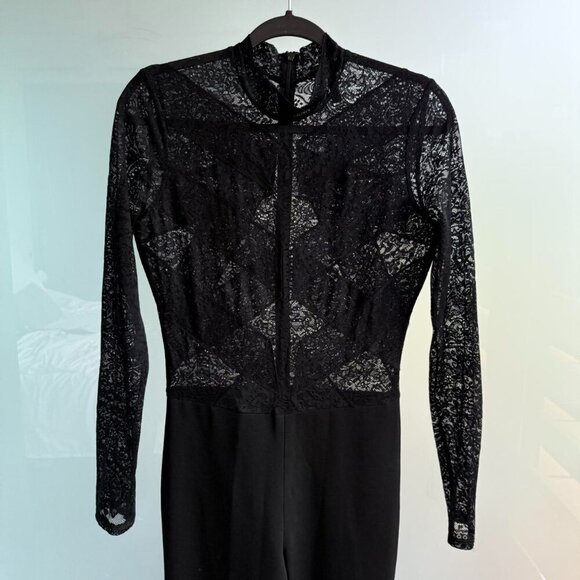 Bcbgmaxazria Black Lace Jumpsuit - Picture 3 of 5